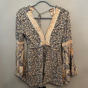 Free People flowered romper